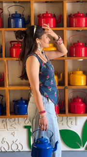 Indigo Desi Baddie Kurti