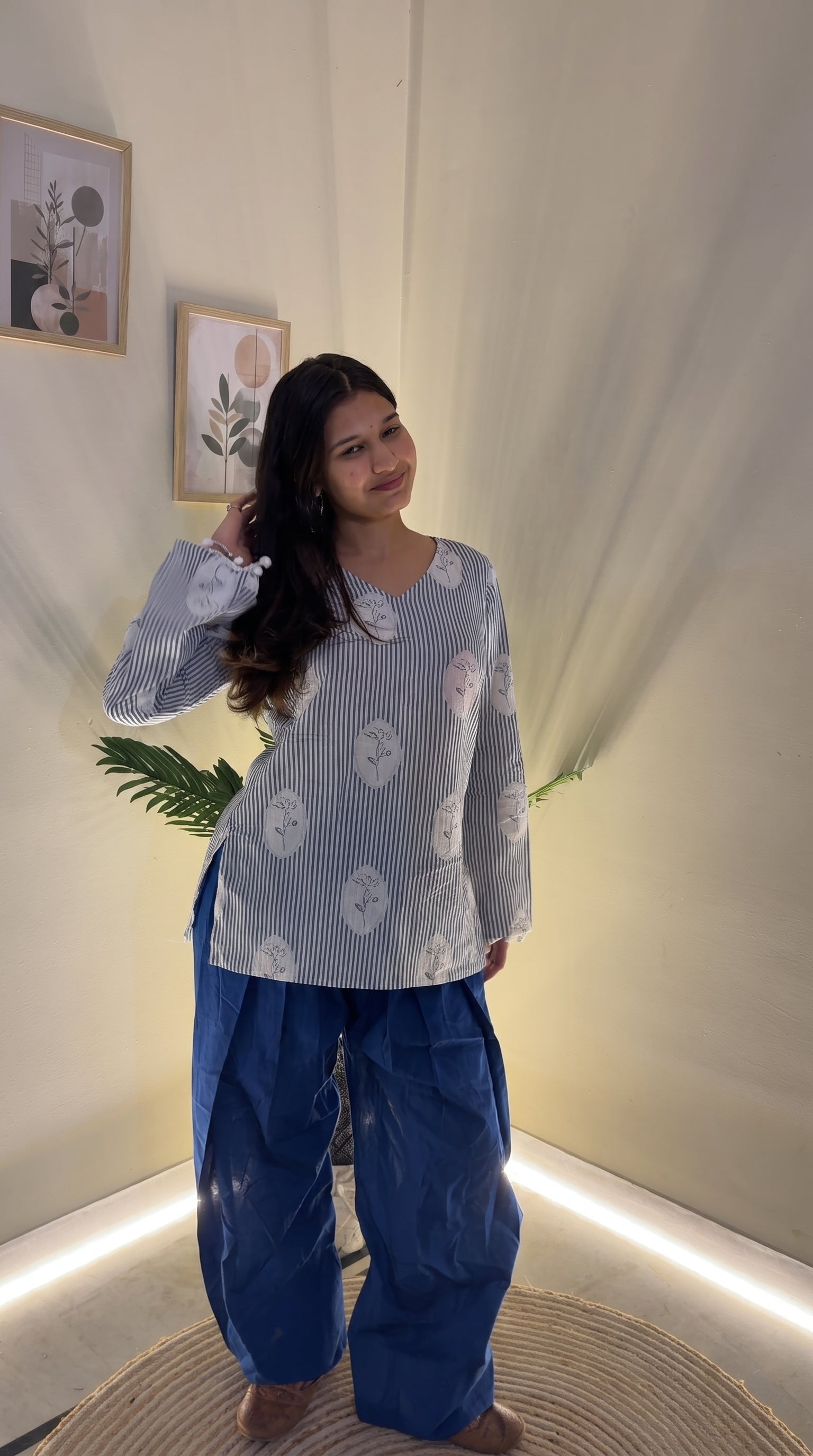 Neel Buti Farshi Salwar Set