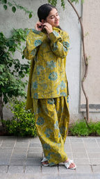 Mustard Meadow Farshi Salwar Set with Dupatta