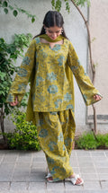 Mustard Meadow Farshi Salwar Set with Dupatta