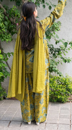 Mustard Meadow Farshi Salwar Set with Dupatta
