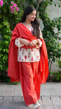 Floral Buti Print Farshi Salwar Set with Dupatta