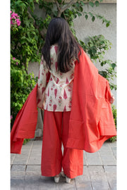 Floral Buti Print Farshi Salwar Set with Dupatta