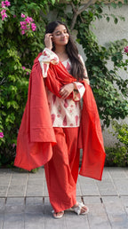 Floral Buti Print Farshi Salwar Set with Dupatta