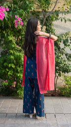 Midnight Tulip Farshi Salwar Set with Dupatta
