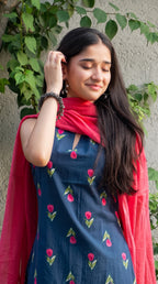 Midnight Tulip Farshi Salwar Set with Dupatta