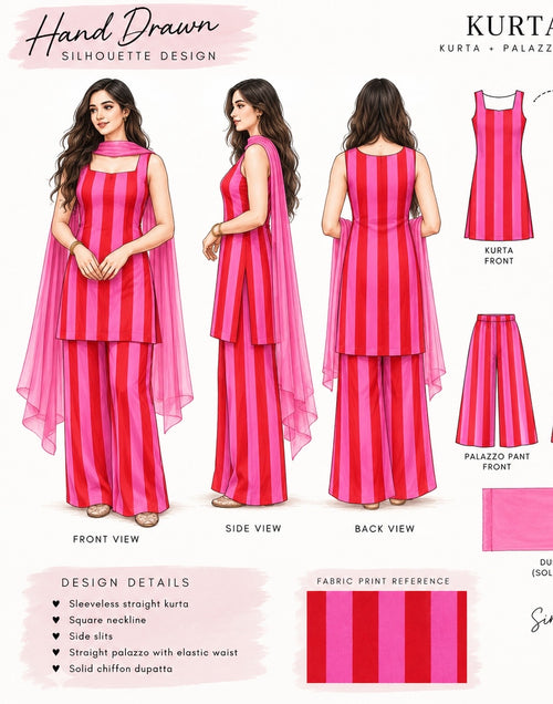 Pinky Promise Farshi Salwar