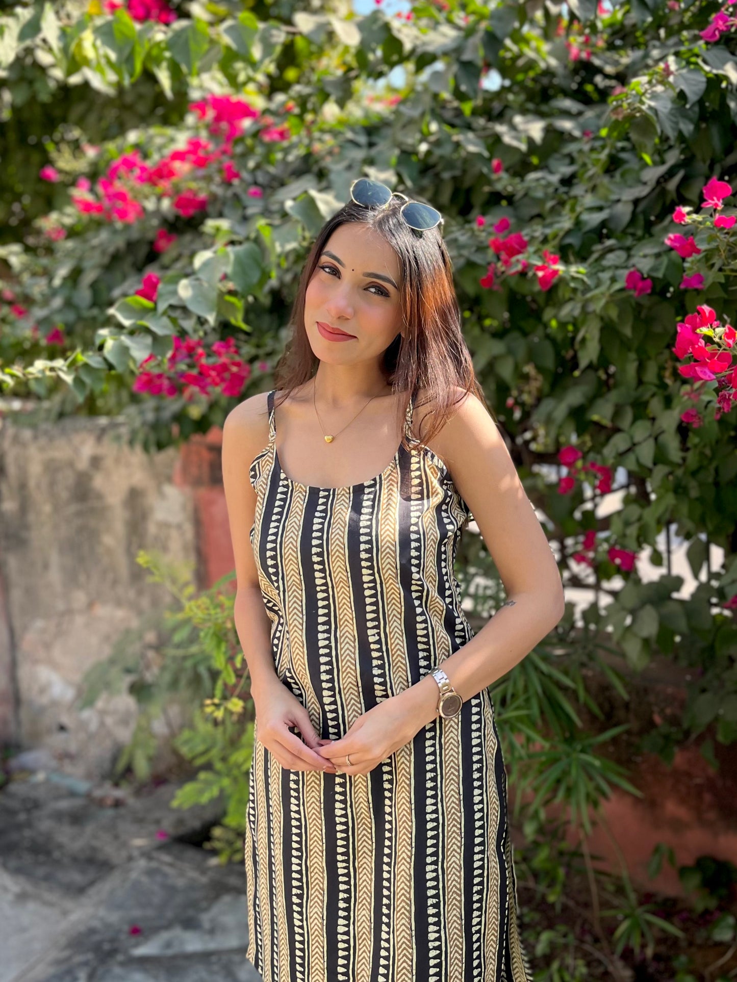 Black- Golden strips kurta