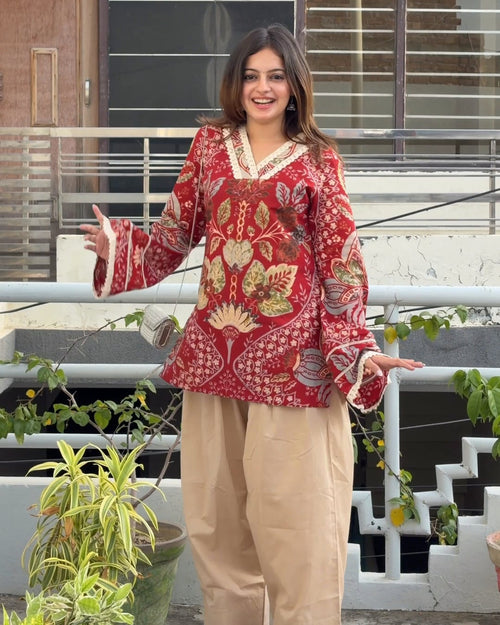 Phoolwari Farshi Salwar Set