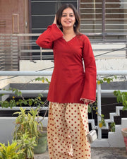 Gulab Rang Farshi Salwar with Back Dori