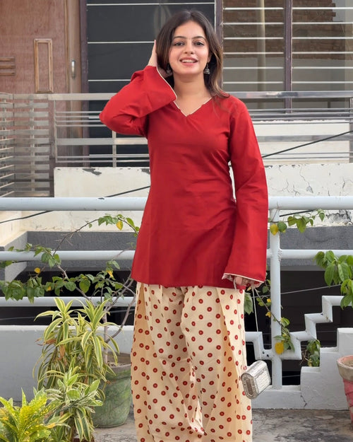Gulab Rang Farshi Salwar with Back Dori