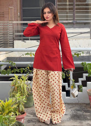 Gulab Rang Farshi Salwar with Back Dori