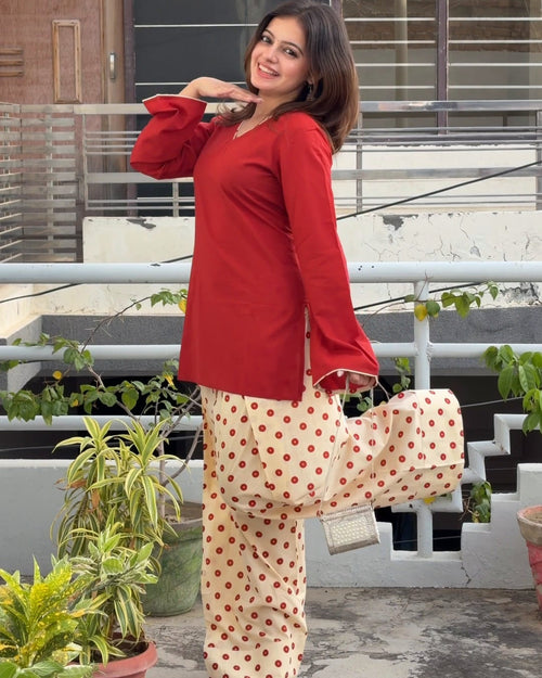 Gulab Rang Farshi Salwar with Back Dori