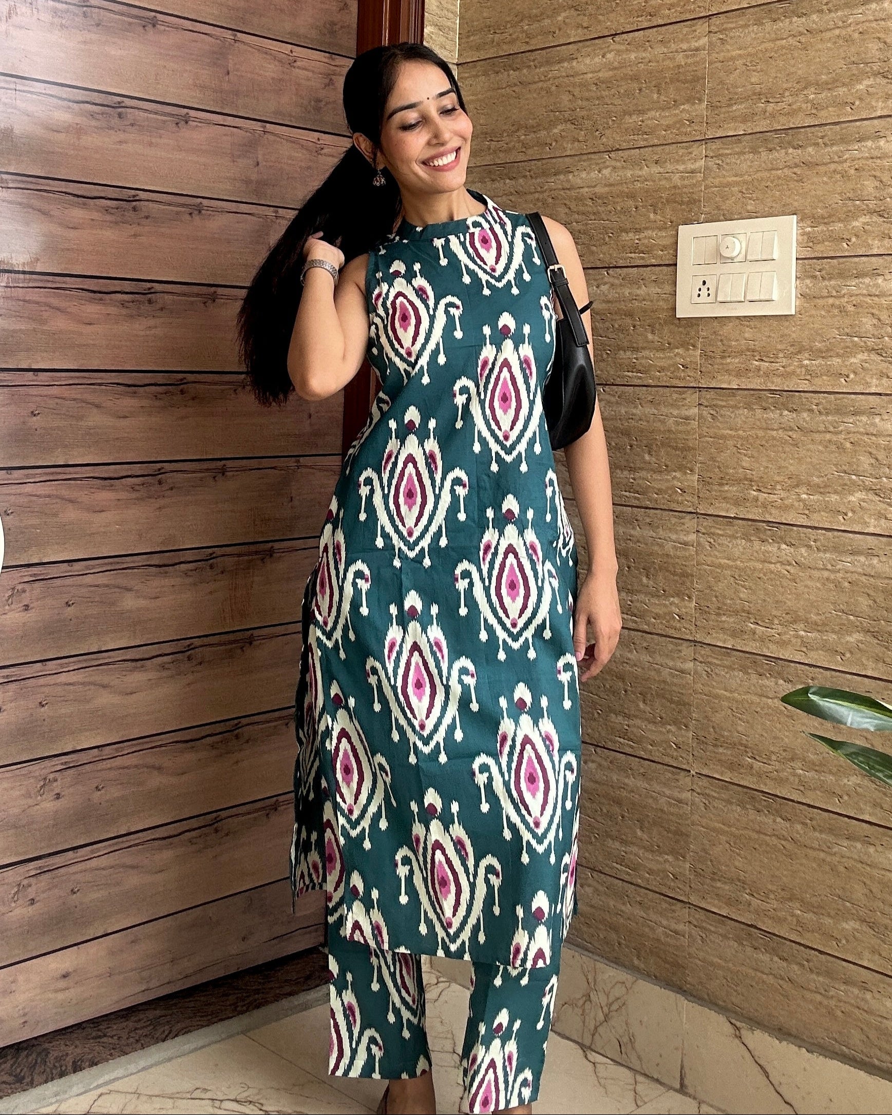 Teal Ikat Co-ord Set