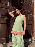 Pine Solid Farshi Salwar Set
