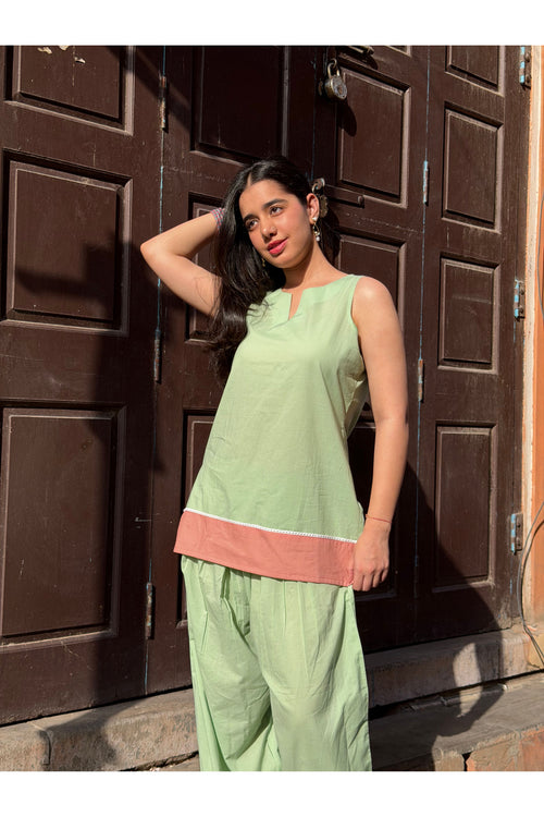 Pine Solid Farshi Salwar Set