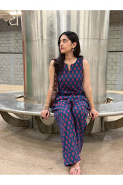 Blue Flower Farshi Salwar Set