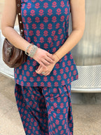 Blue Flower Farshi Salwar Set