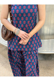 Blue Flower Farshi Salwar Set