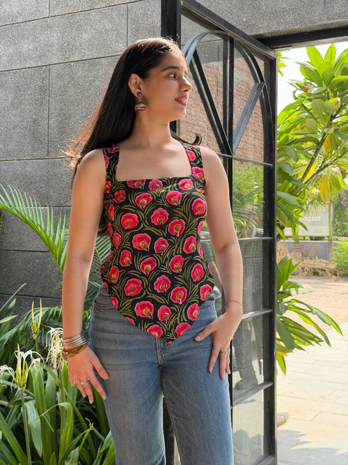 Rose Desi Baddie Kurti