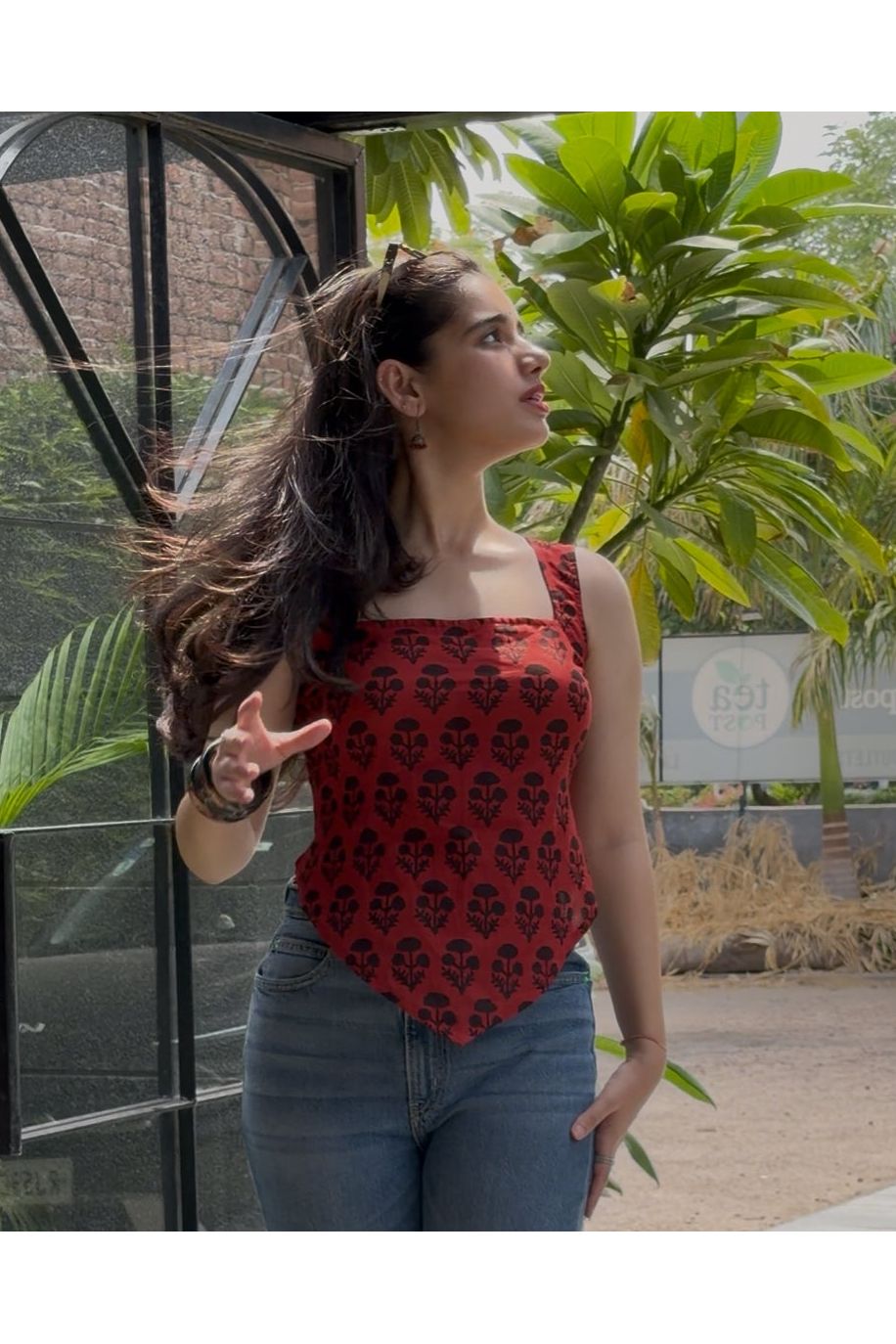Orange Desi Baddie Kurti
