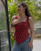 Red Desi Baddie Kurti