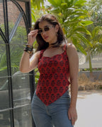 Red Desi Baddie Kurti