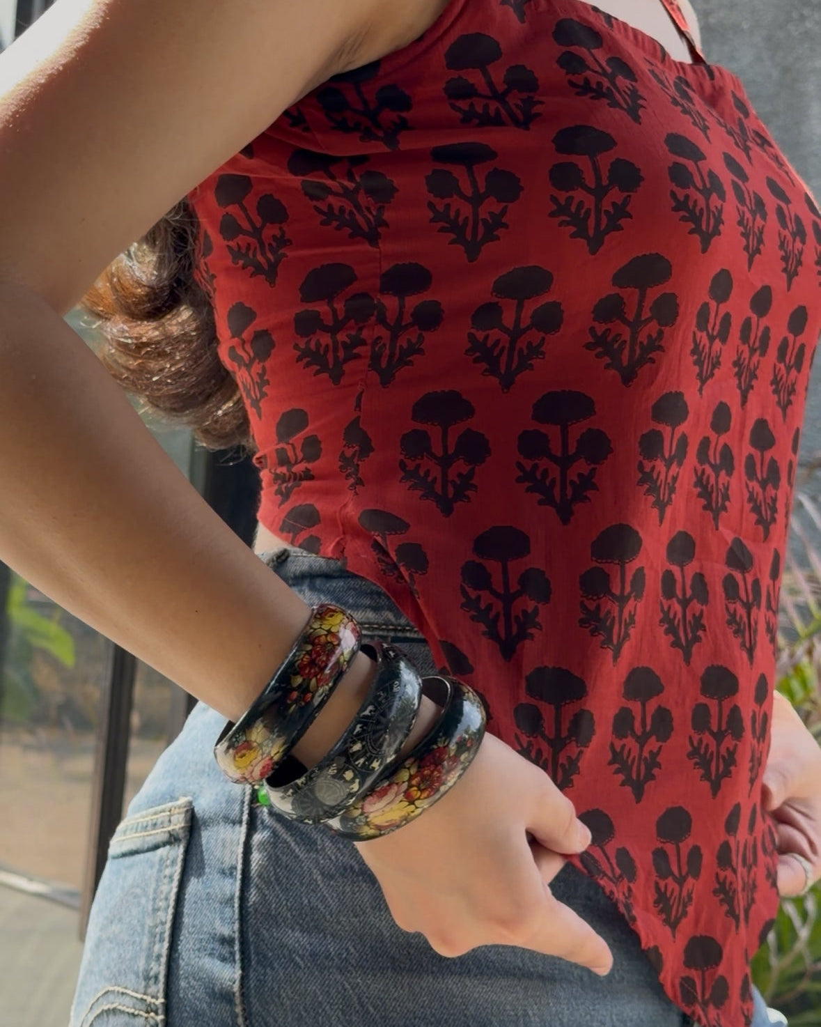 Red Desi Baddie Kurti