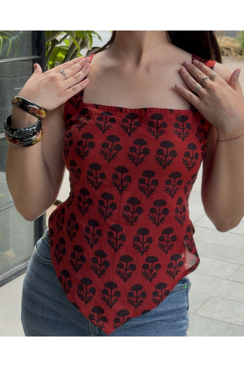 Orange Desi Baddie Kurti