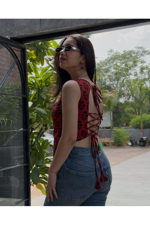 Orange Desi Baddie Kurti