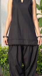 Midnight Black Solid Farshi Set