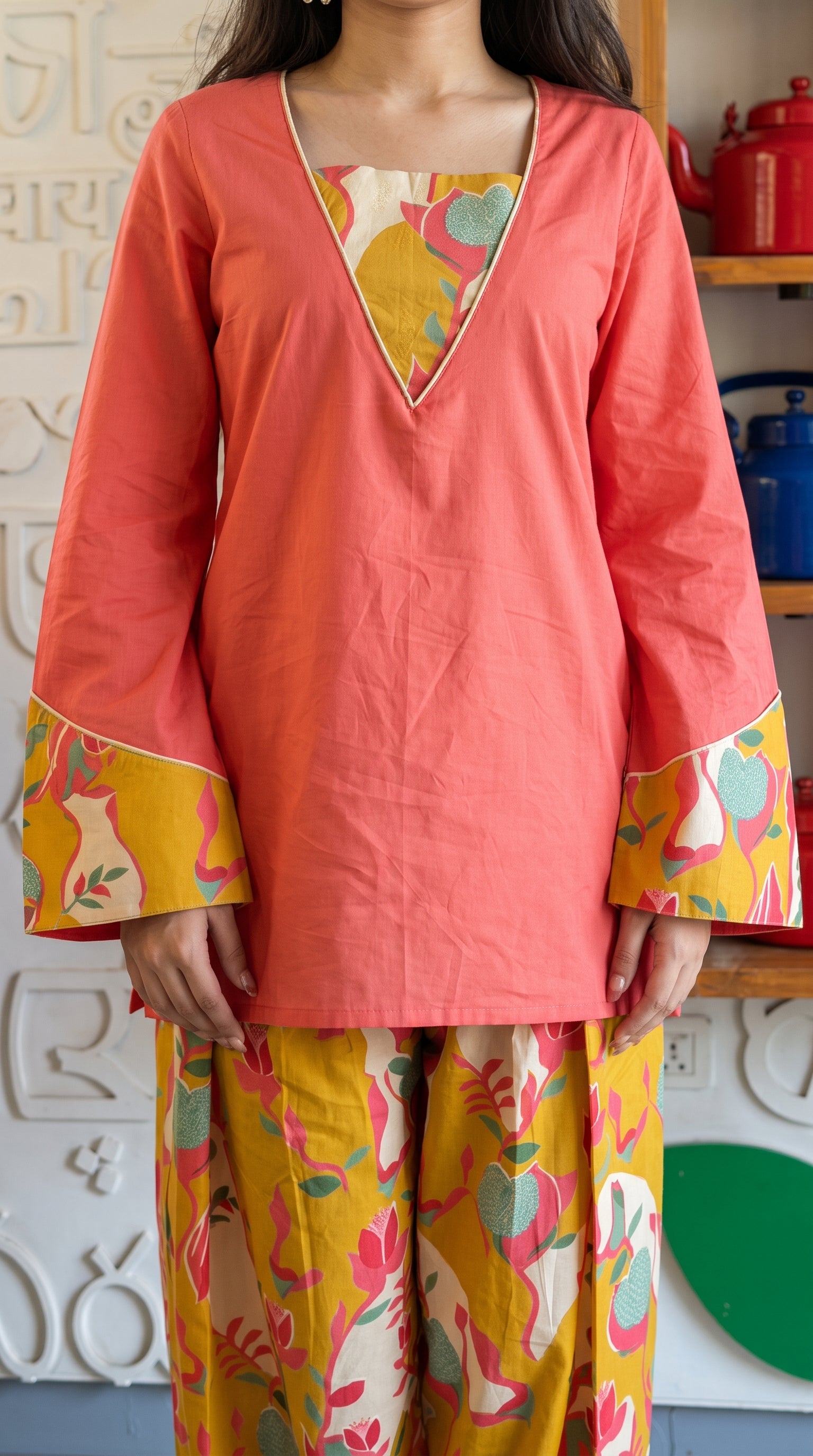 Abstract Flora Farshi Salwar Set