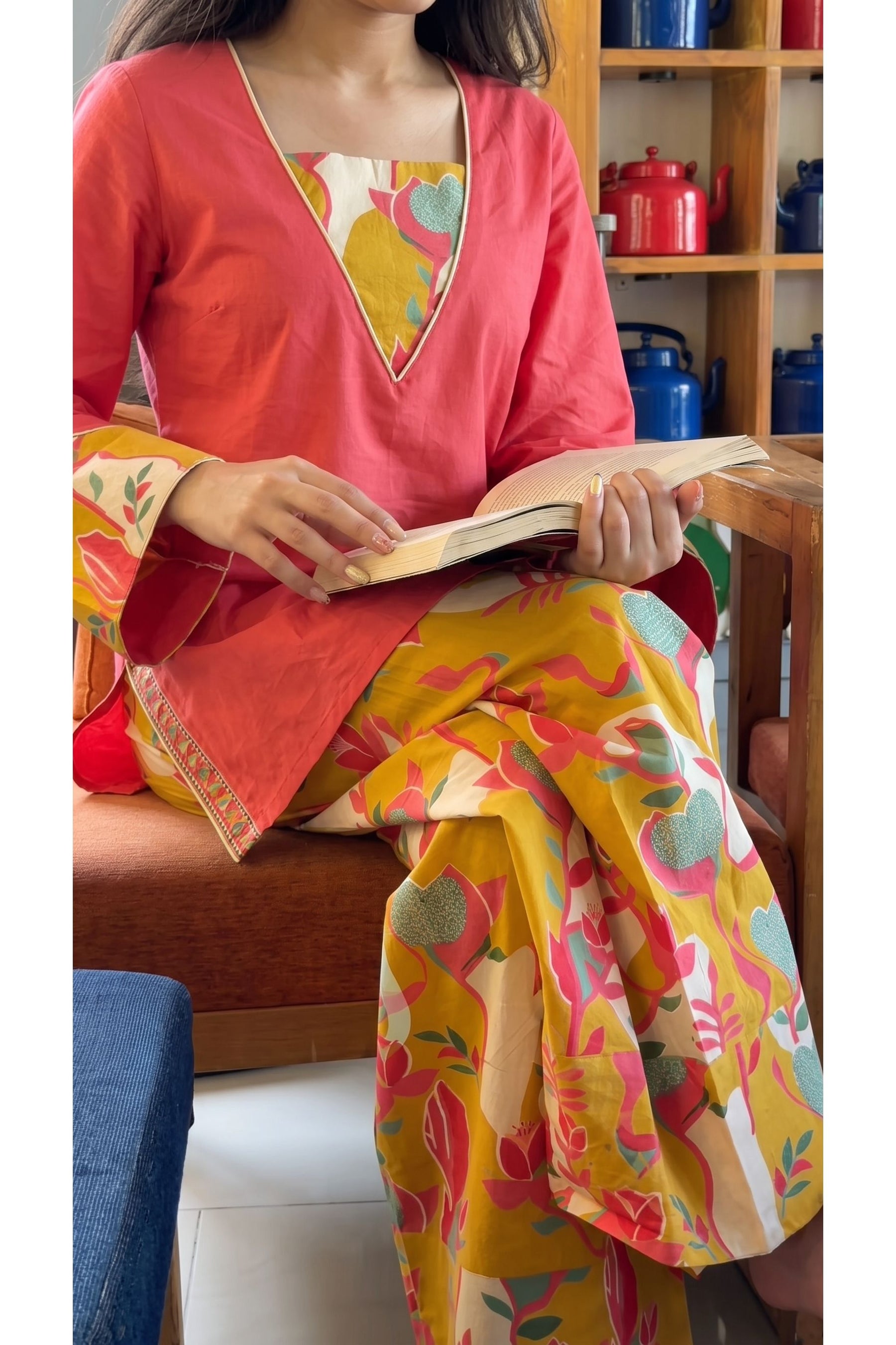 Abstract Flora Farshi Salwar Set