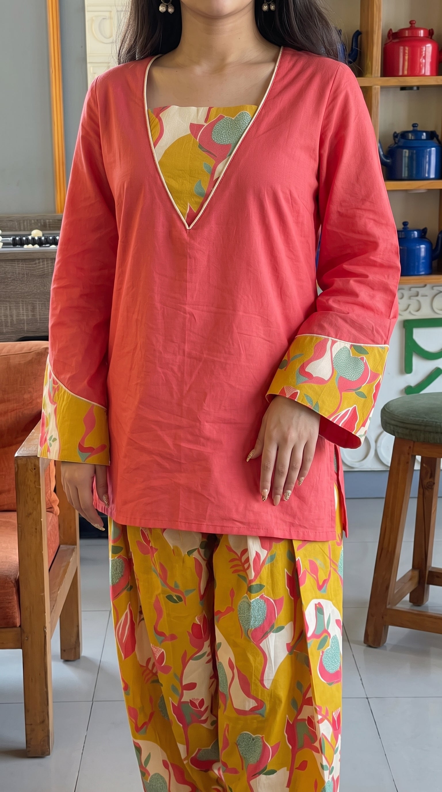 Abstract Flora Farshi Salwar Set
