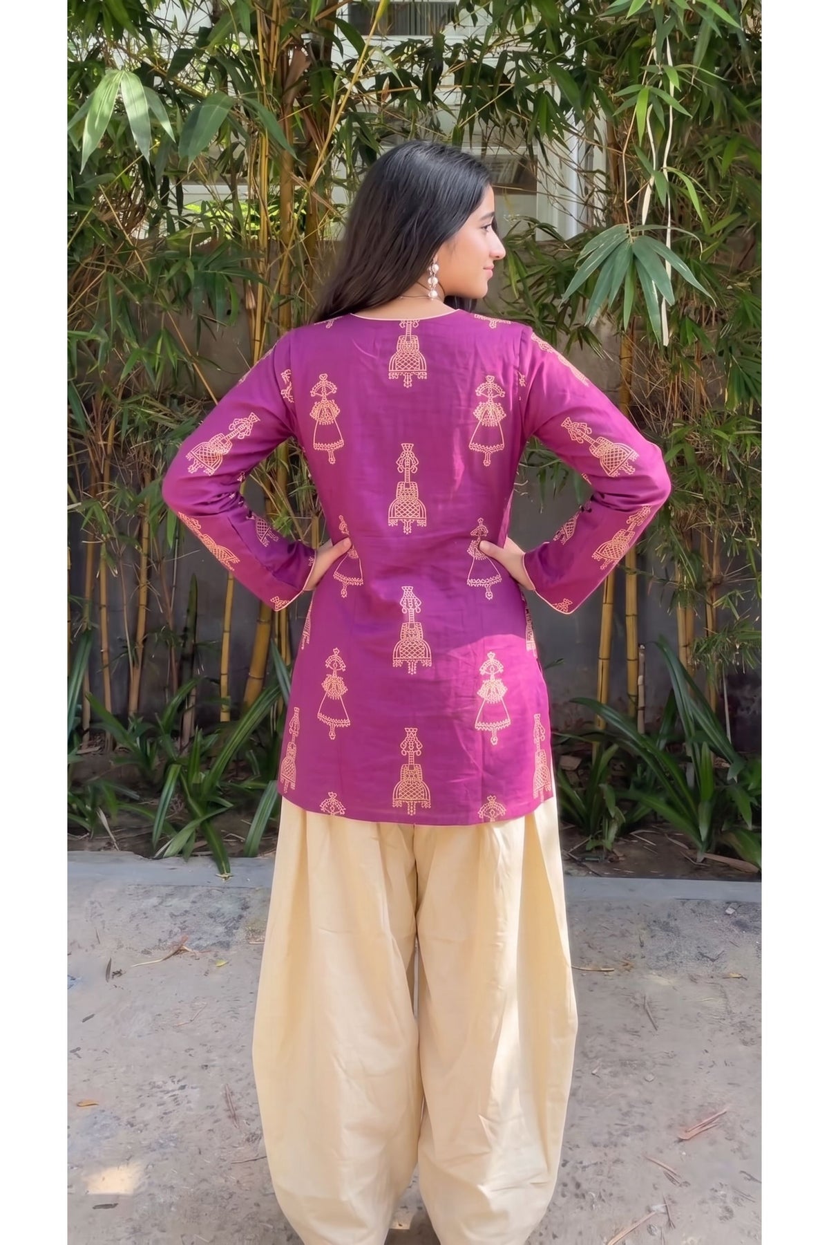 Rangrez Doll Motif Farshi Salwar Set