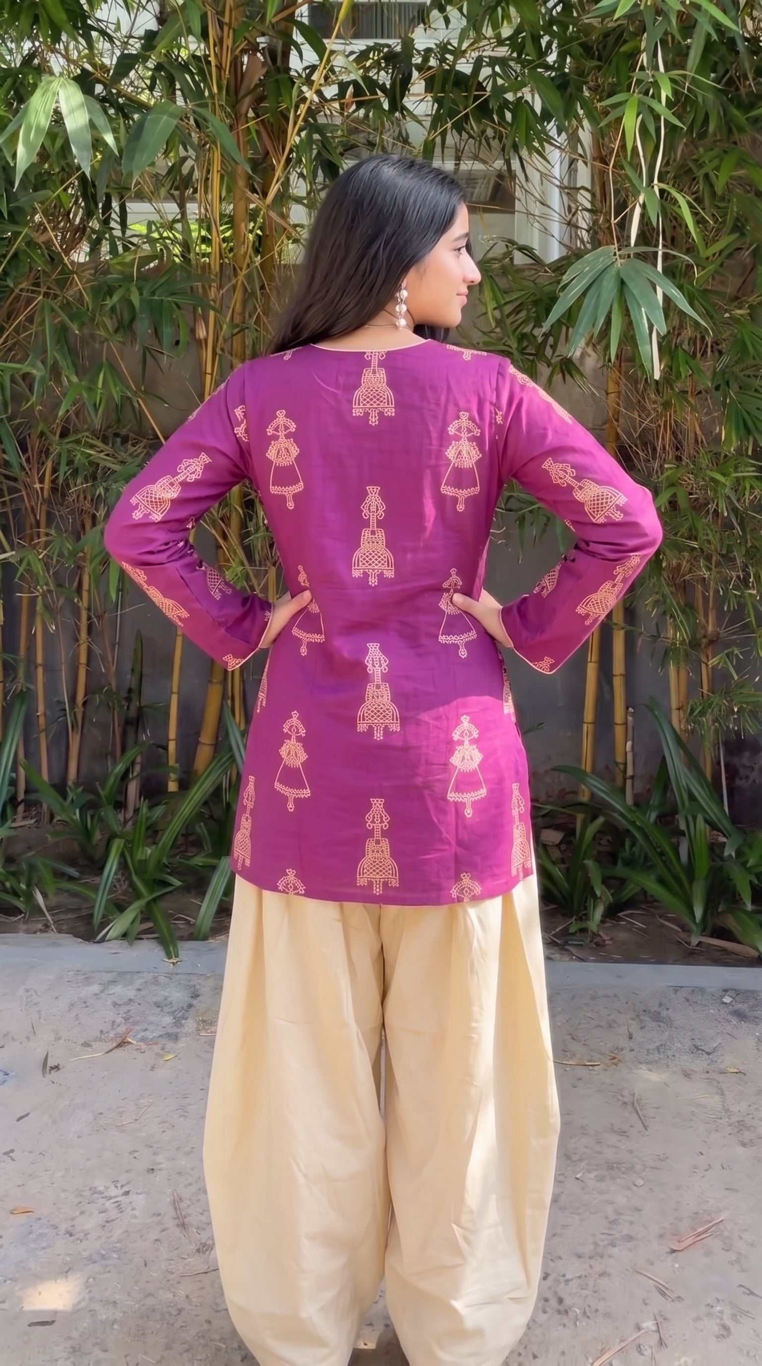 Rangrez Doll Motif Farshi Salwar Set