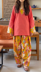 Abstract Flora Farshi Salwar Set