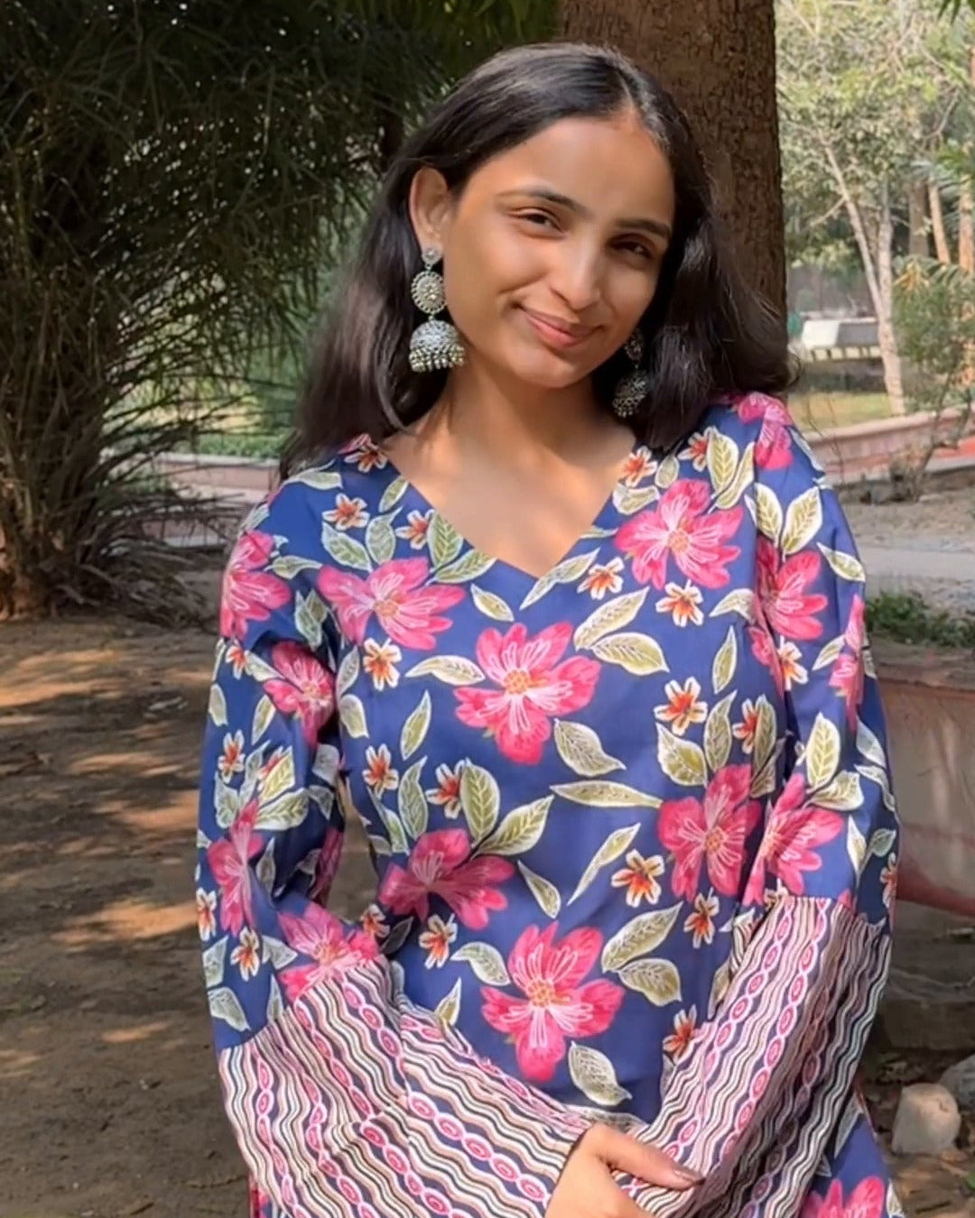 Midnight Gulbahar Bell Sleeve Kurti