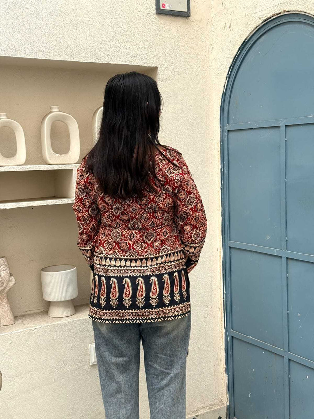 Ajrakh Border Designer Top