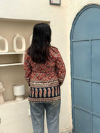 Ajrakh Border Designer kurti