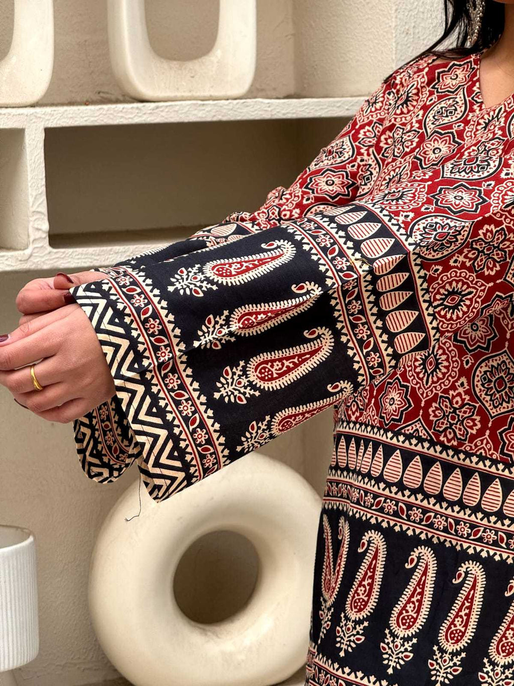 Ajrakh Border Designer Top