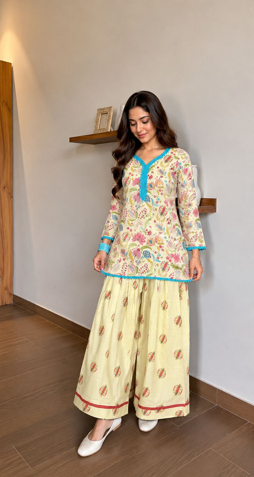 Pastel Garden Printed Farshi Salwar Set