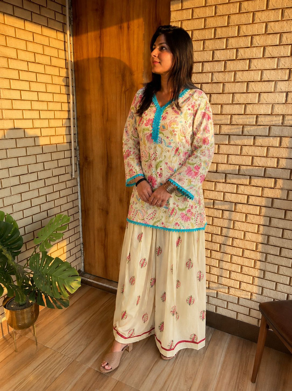 Pastel Garden Printed Farshi Salwar Set