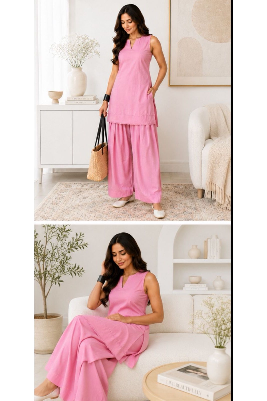 Blush Pink Minimal Farshi Salwar Set