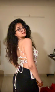 Mauve Flora Baddie Kurti
