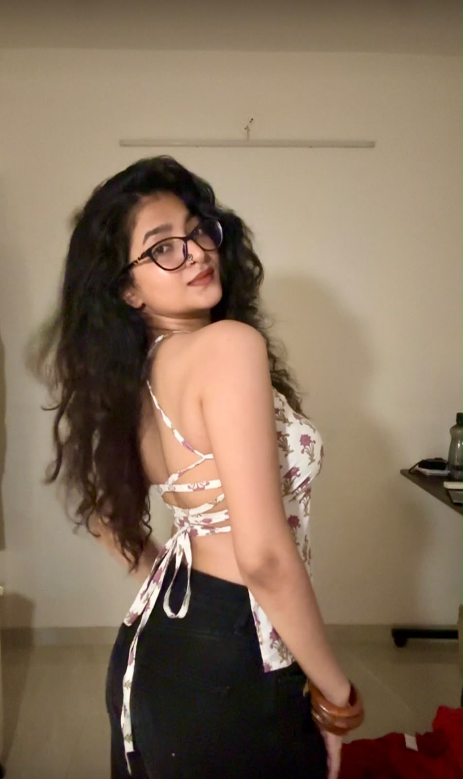 Mauve Flora Baddie Kurti