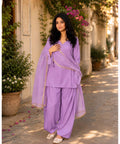 Purple Farshi Salwar Set with Dupatta