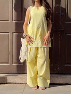 Butter Yellow Farshi Salwar Suit