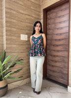 Midnight Garden Peplum Top