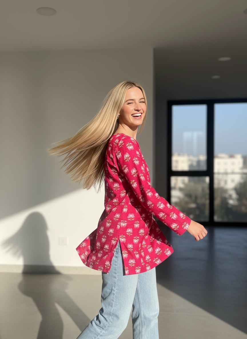 Rose Bloom  Short Kurti